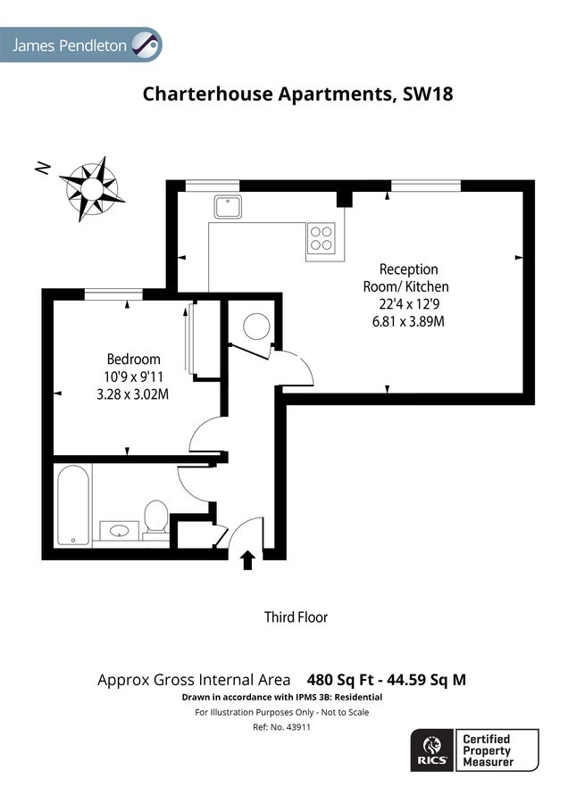 Квартира в Лондоне, Великобритания, 45 м² - фото 19