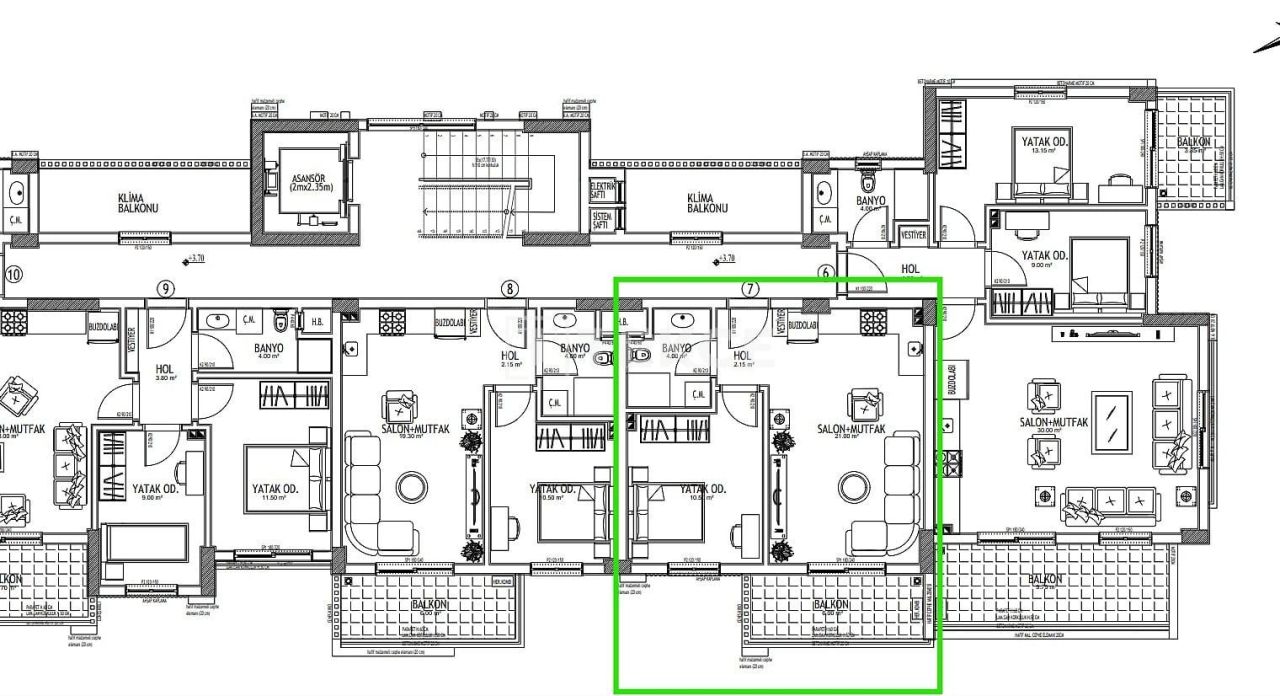 Апартаменты в Анталии, Турция, 60 м² - фото 10