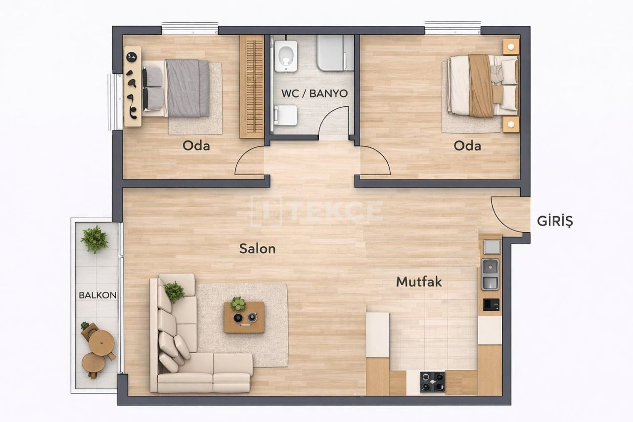 Апартаменты в Кирении, Кипр, 100 м² - фото 15