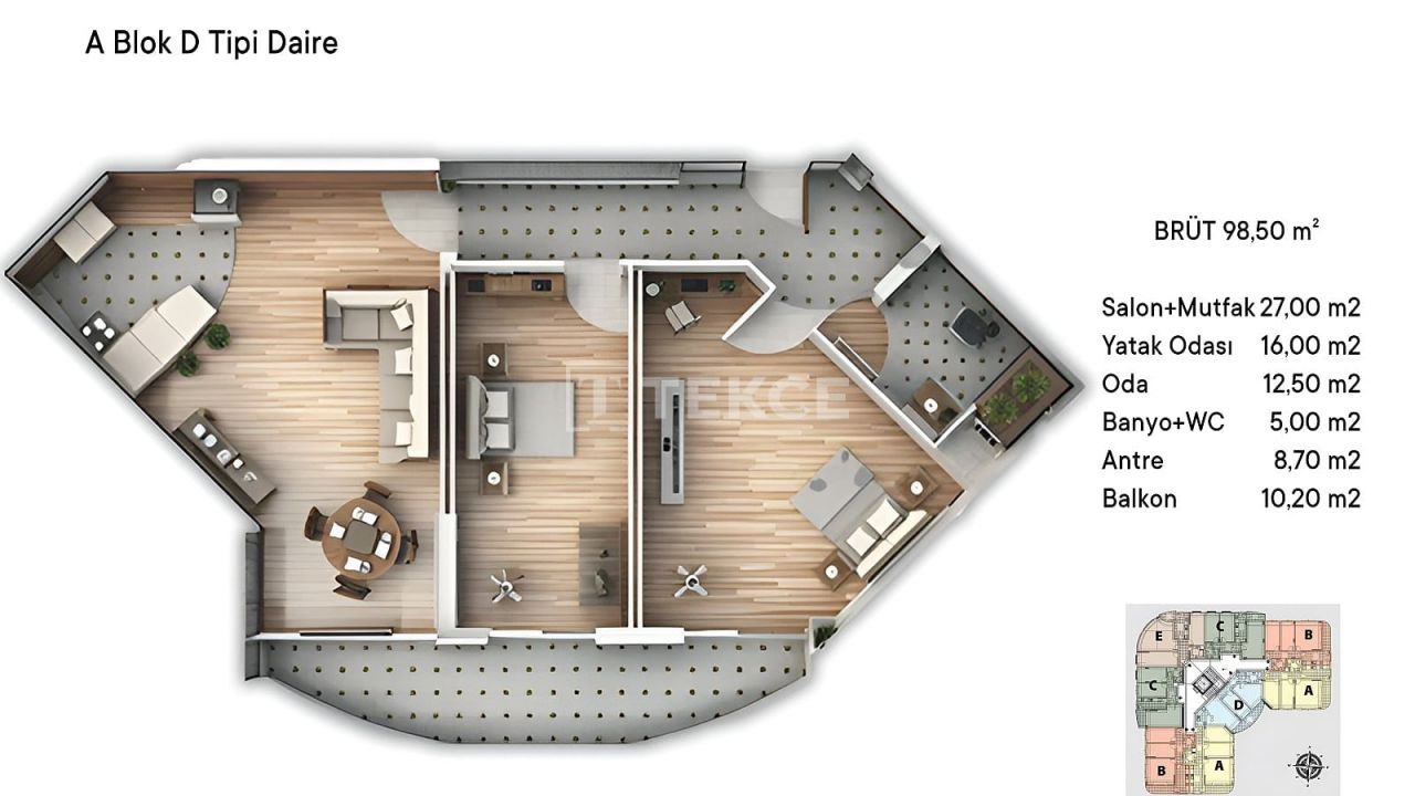Апартаменты Чынарджык, Турция, 128 м² - фото 15