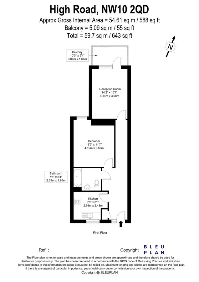 Квартира в Лондоне, Великобритания, 60 м² - фото 8