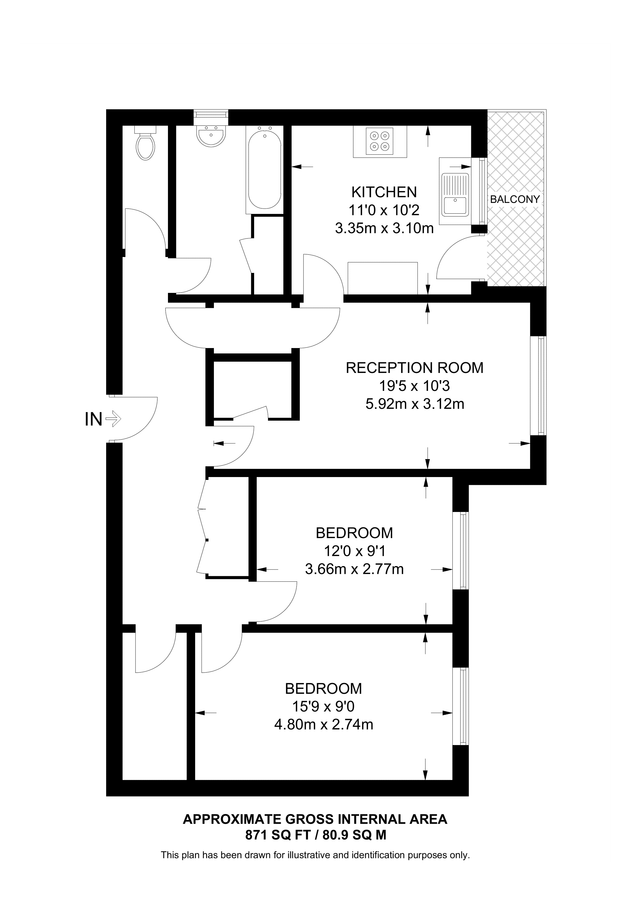 Квартира в Лондоне, Великобритания, 81 м² - фото 11