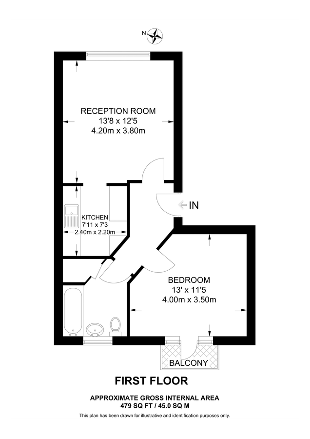 Квартира в Лондоне, Великобритания, 45 м² - фото 11