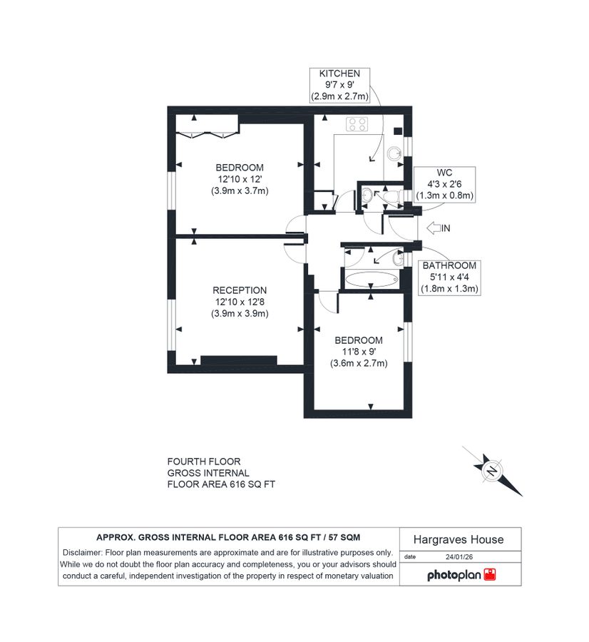 Квартира в Лондоне, Великобритания, 57 м² - фото 11