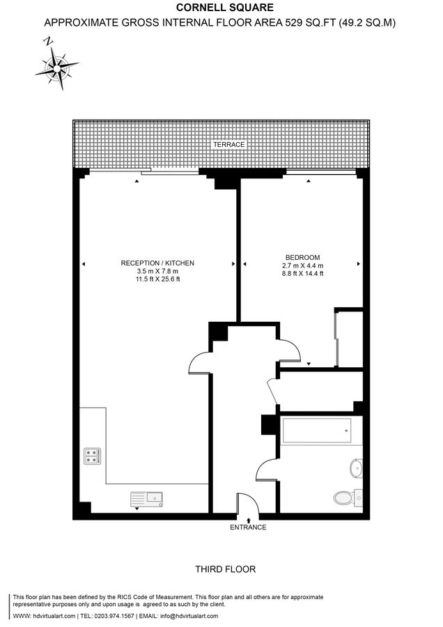 Квартира в Лондоне, Великобритания, 49 м² - фото 14