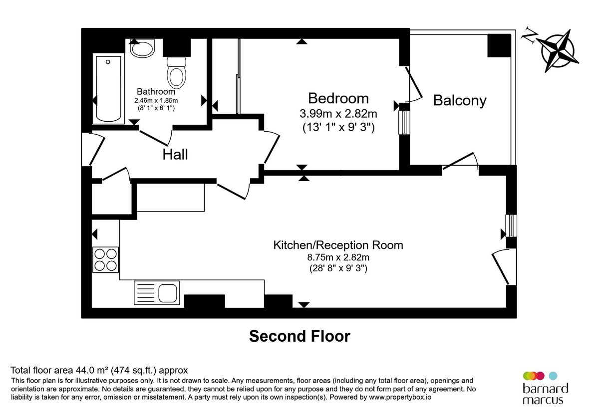 Квартира в Лондоне, Великобритания, 44 м² - фото 14