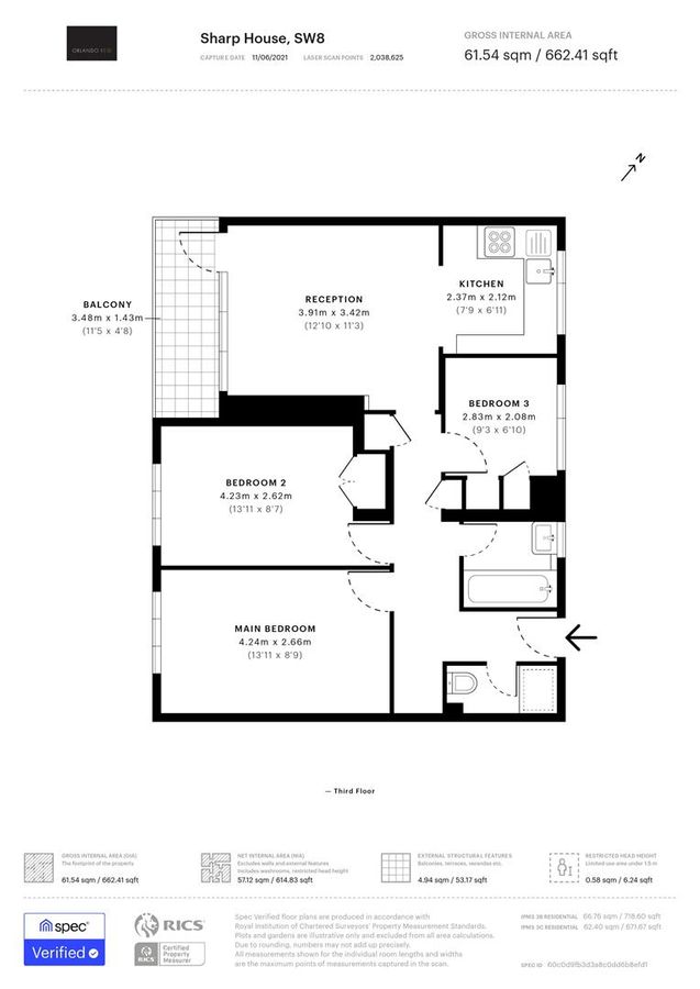 Квартира в Лондоне, Великобритания, 62 м² - фото 15