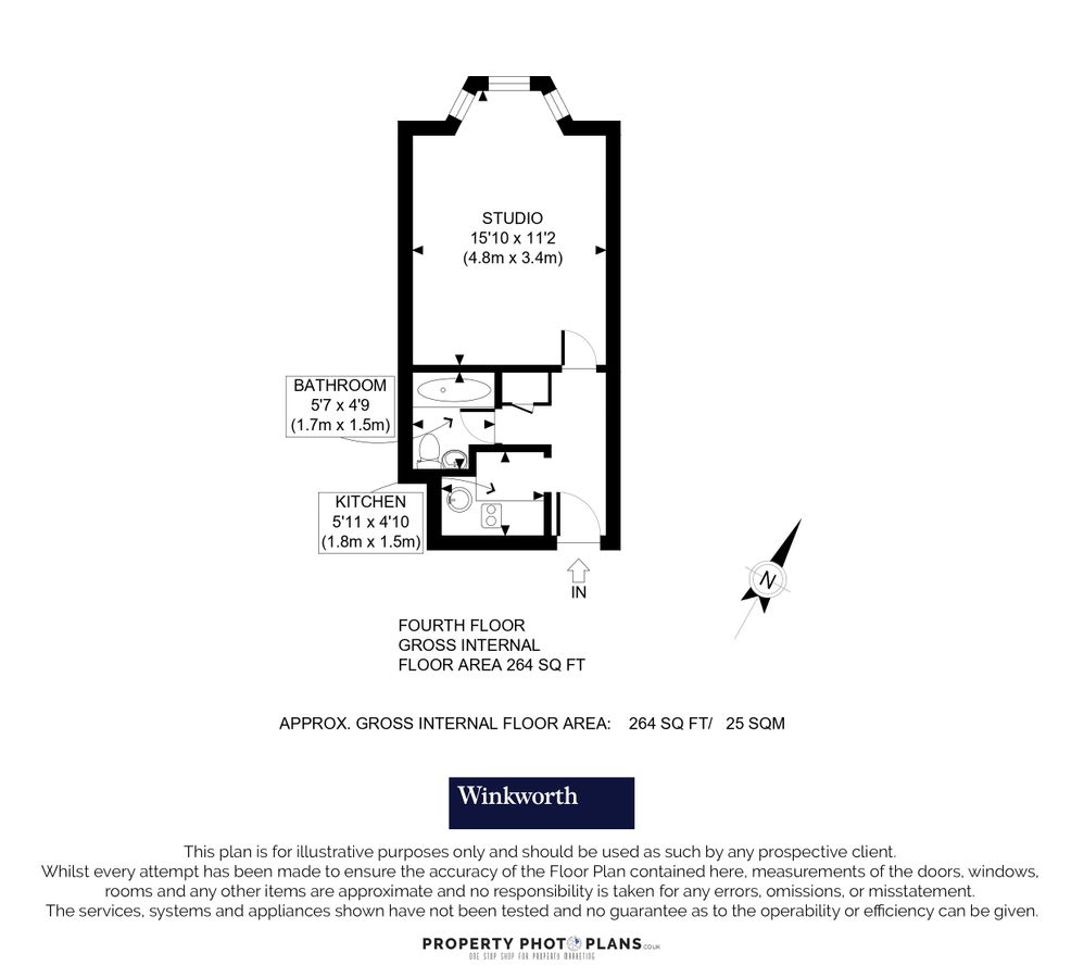 Квартира в Лондоне, Великобритания, 25 м² - фото 15