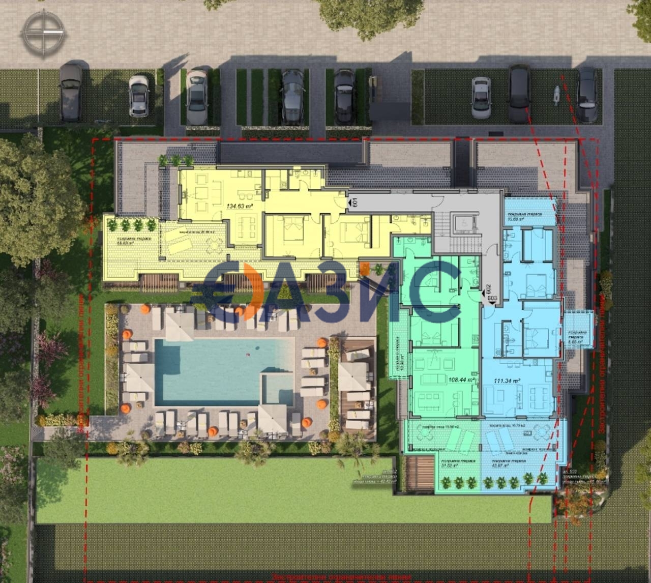 Апартаменты на Солнечном берегу, Болгария, 108.4 м² - фото 15