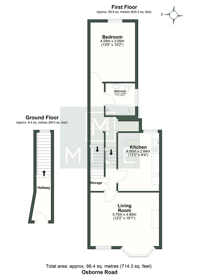 Квартира в Лондоне, Великобритания, 66 м² - фото 8