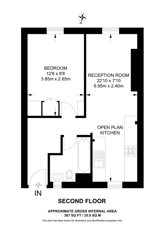 Квартира в Лондоне, Великобритания, 36 м² - фото 9
