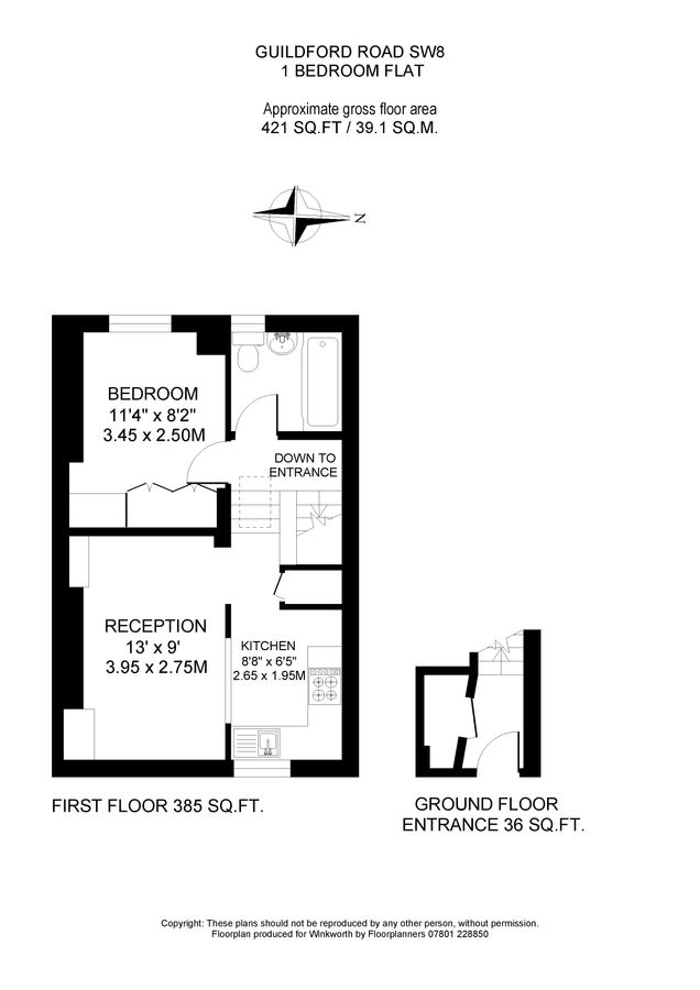 Квартира в Лондоне, Великобритания, 39 м² - фото 11