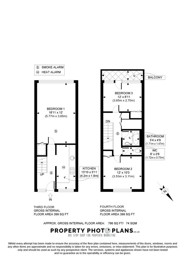 Квартира в Лондоне, Великобритания, 74 м² - фото 11