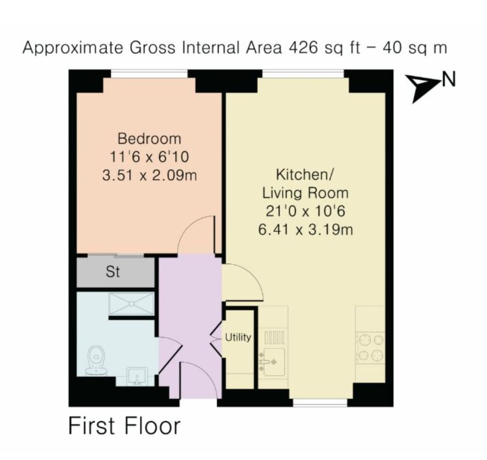 Квартира в Лондоне, Великобритания, 40 м² - фото 10