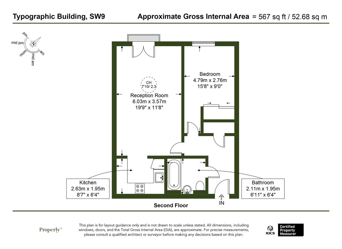 Квартира в Лондоне, Великобритания, 53 м² - фото 11
