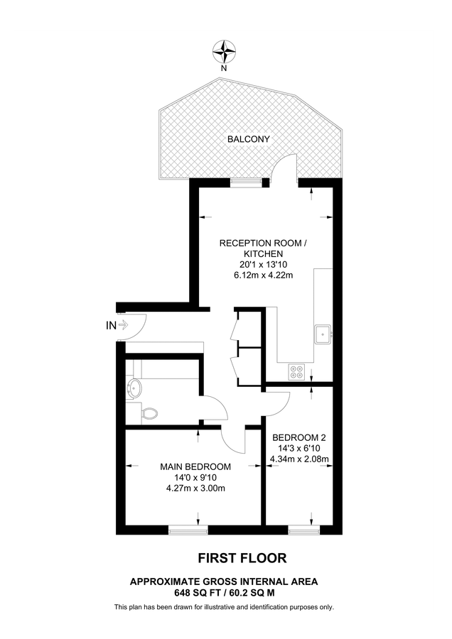 Квартира в Лондоне, Великобритания, 60 м² - фото 11