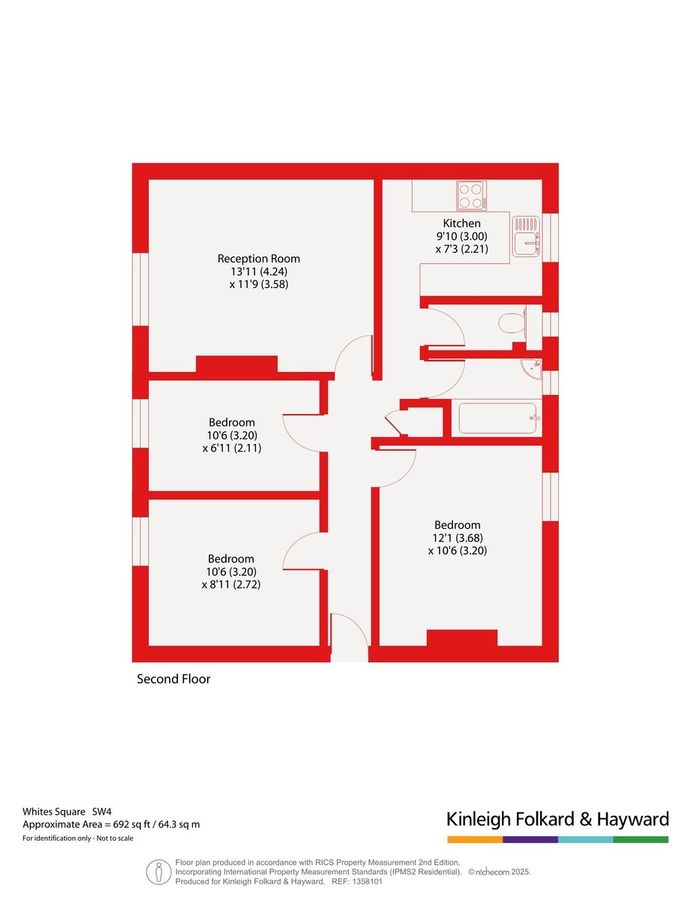 Квартира в Лондоне, Великобритания, 64 м² - фото 12