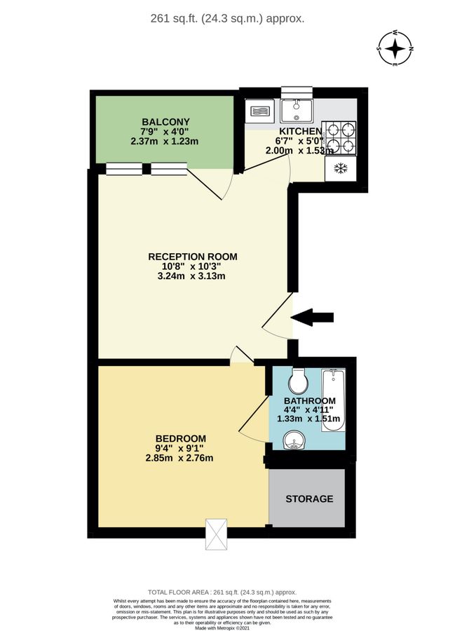 Квартира в Лондоне, Великобритания, 24 м² - фото 12
