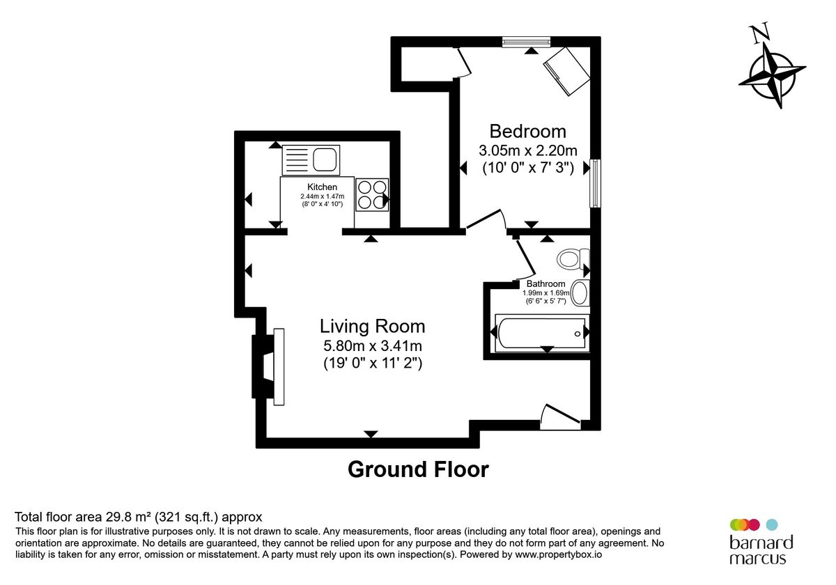Квартира в Лондоне, Великобритания, 30 м² - фото 12