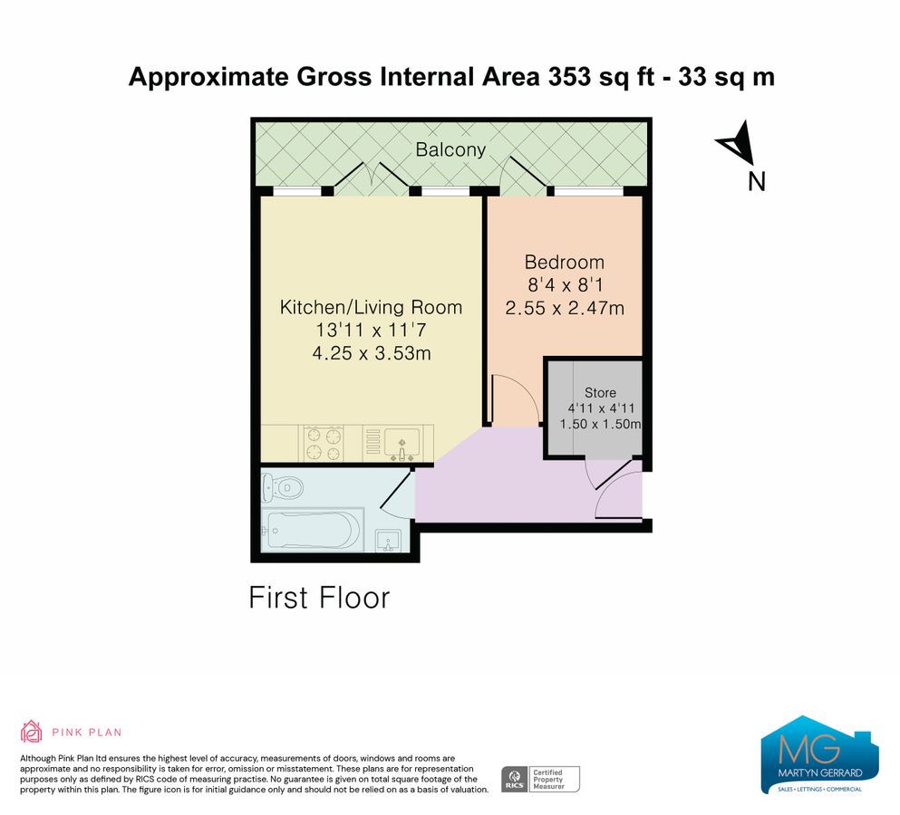 Квартира в Лондоне, Великобритания, 33 м² - фото 12