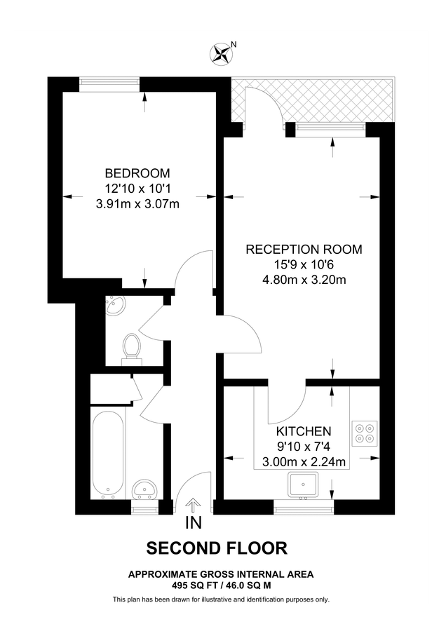 Квартира в Лондоне, Великобритания, 46 м² - фото 14