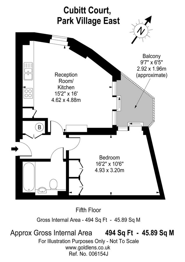 Квартира в Лондоне, Великобритания, 46 м² - фото 15