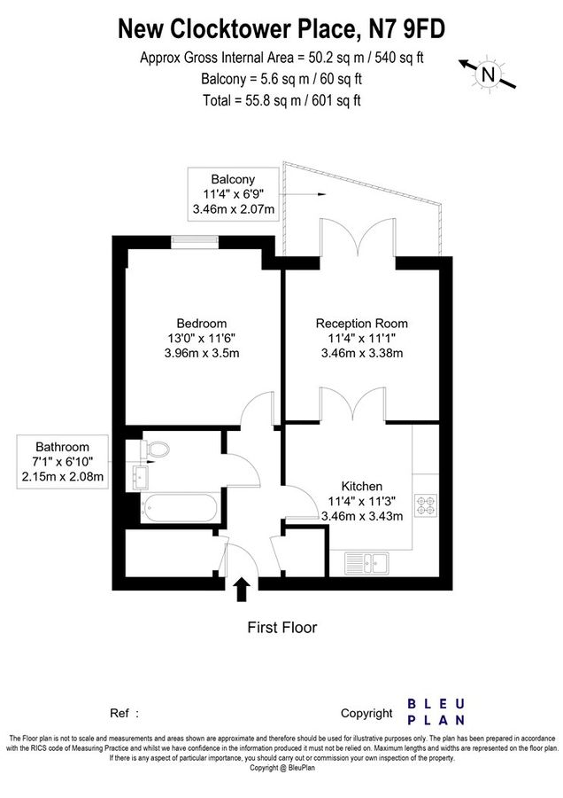 Квартира в Лондоне, Великобритания, 60 м² - фото 16