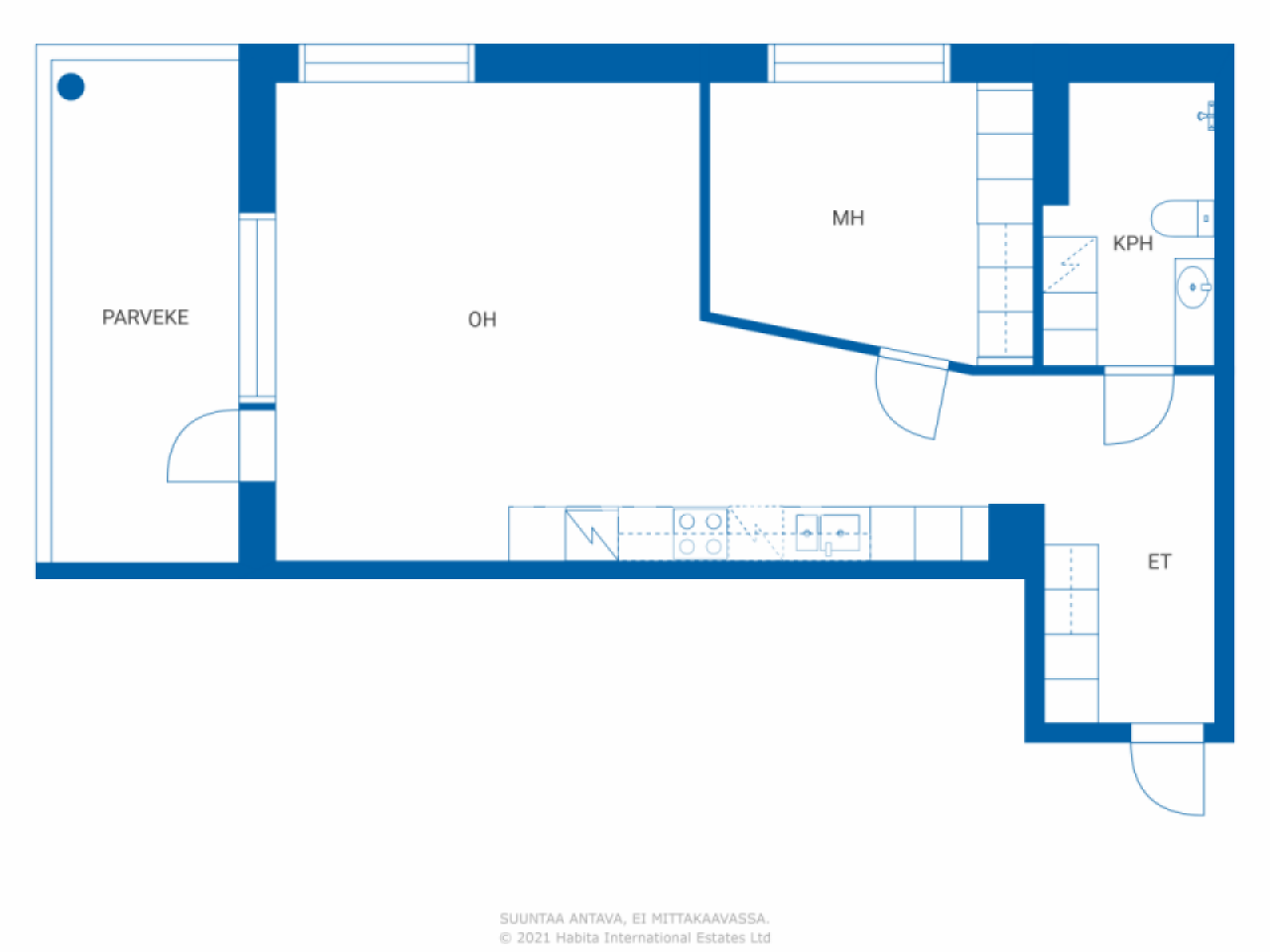 Апартаменты в Лахти, Финляндия, 59.5 м² - фото 2