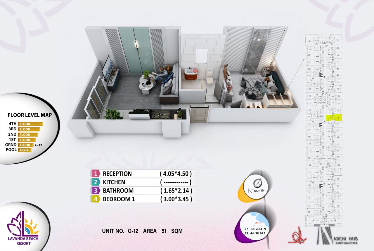 Квартира в Хургаде, Египет, 51 м² - фото 1