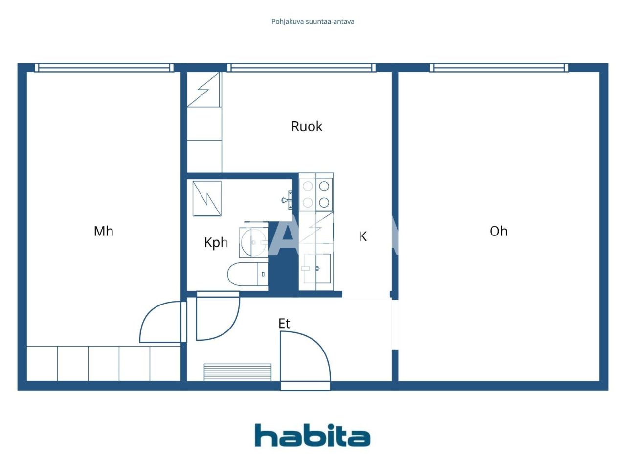 Апартаменты в Хельсинки, Финляндия, 52 м² - фото 2