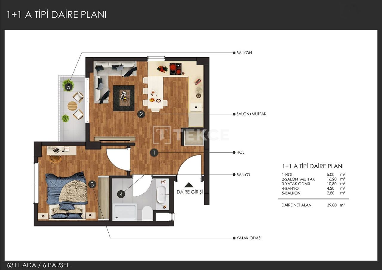 Апартаменты Нилюфер, Турция, 57 м² - фото 10