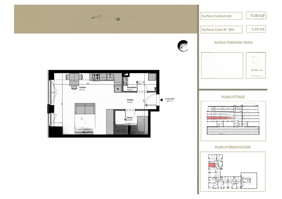 Квартира в Люксембурге, Люксембург, 43 м² - фото 5