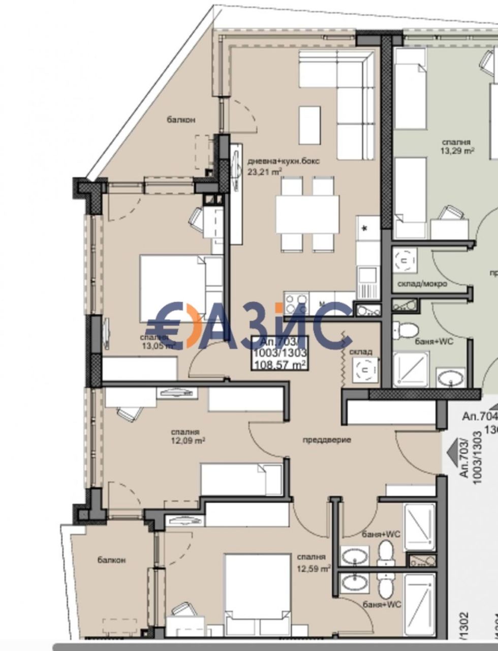 Апартаменты в Бургасе, Болгария, 127.6 м² - фото 3
