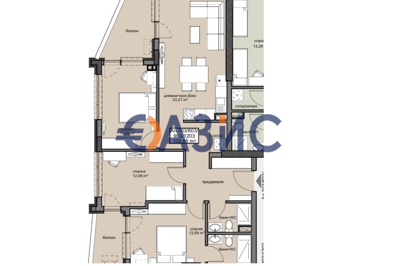 Апартаменты в Бургасе, Болгария, 128.8 м² - фото 3