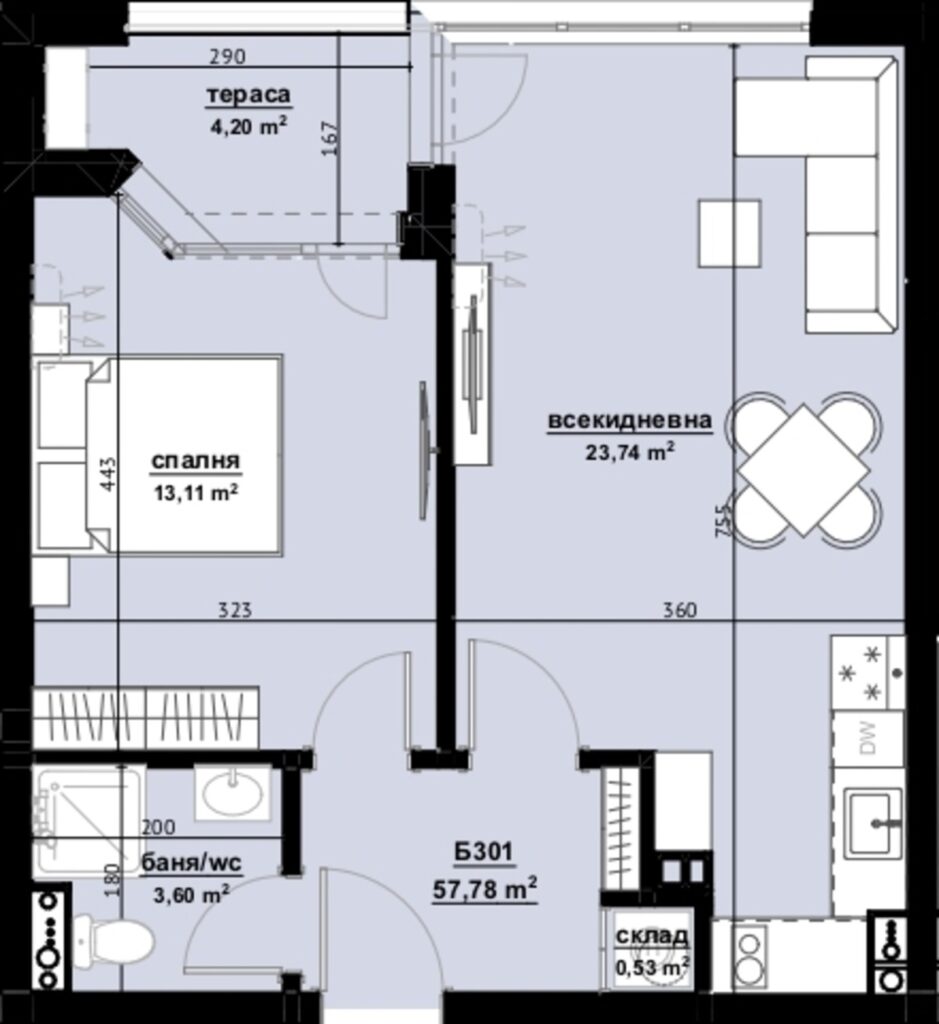 Квартира в Бургасе, Болгария, 67 м² - фото 1