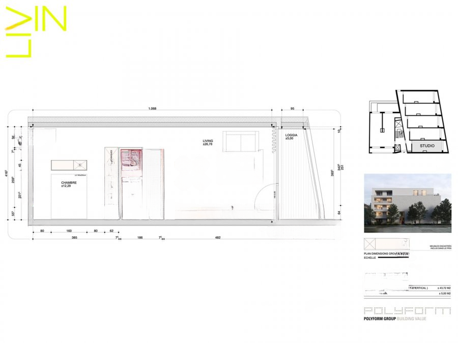 Квартира в Люксембурге, Люксембург, 46 м² - фото 7