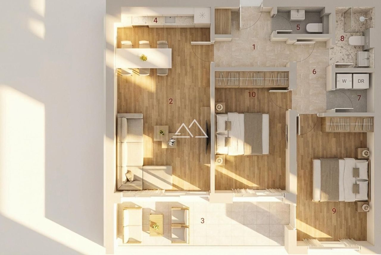 Апартаменты в Муо, Черногория, 75 м² - фото 6