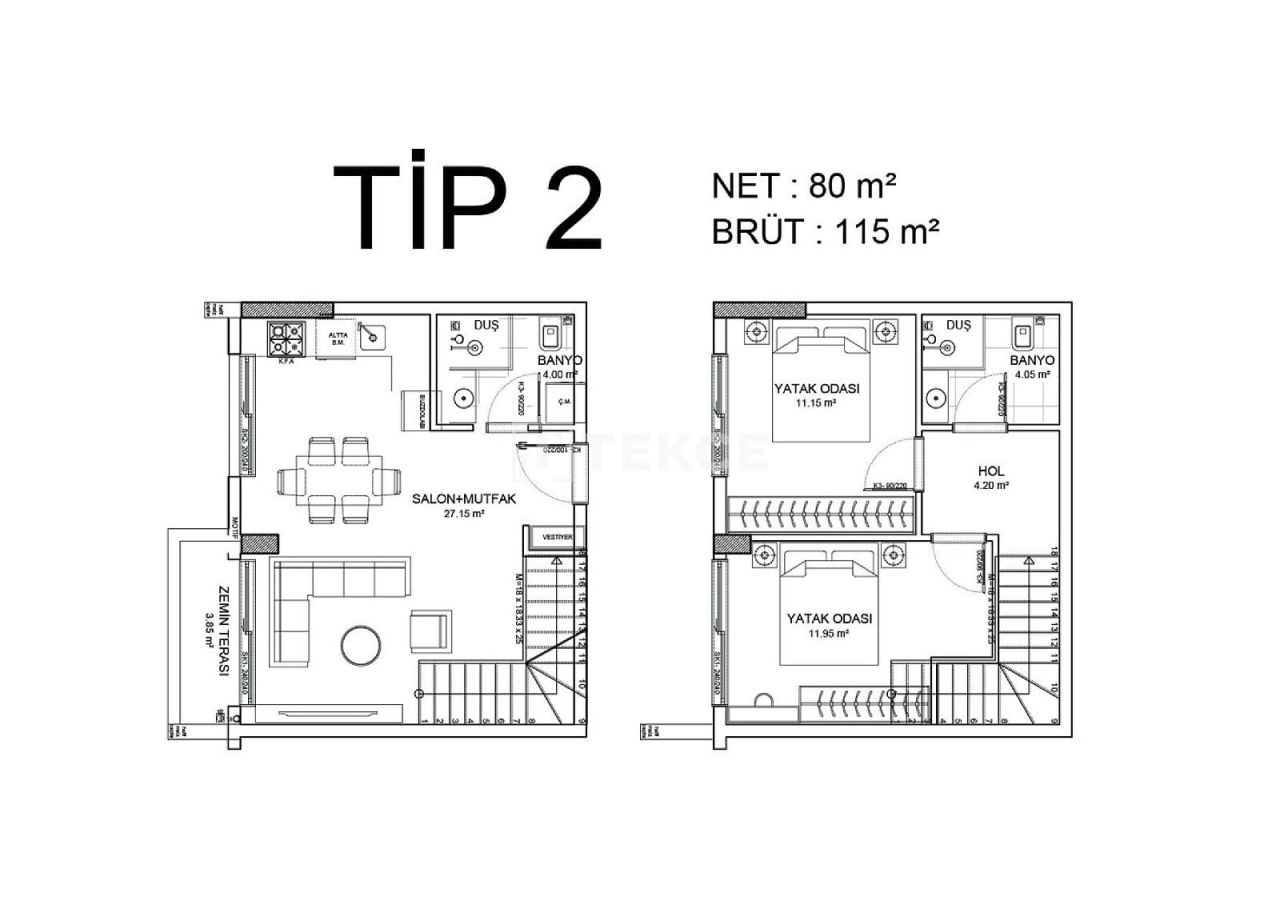 Апартаменты в Анталии, Турция, 112 м² - фото 12