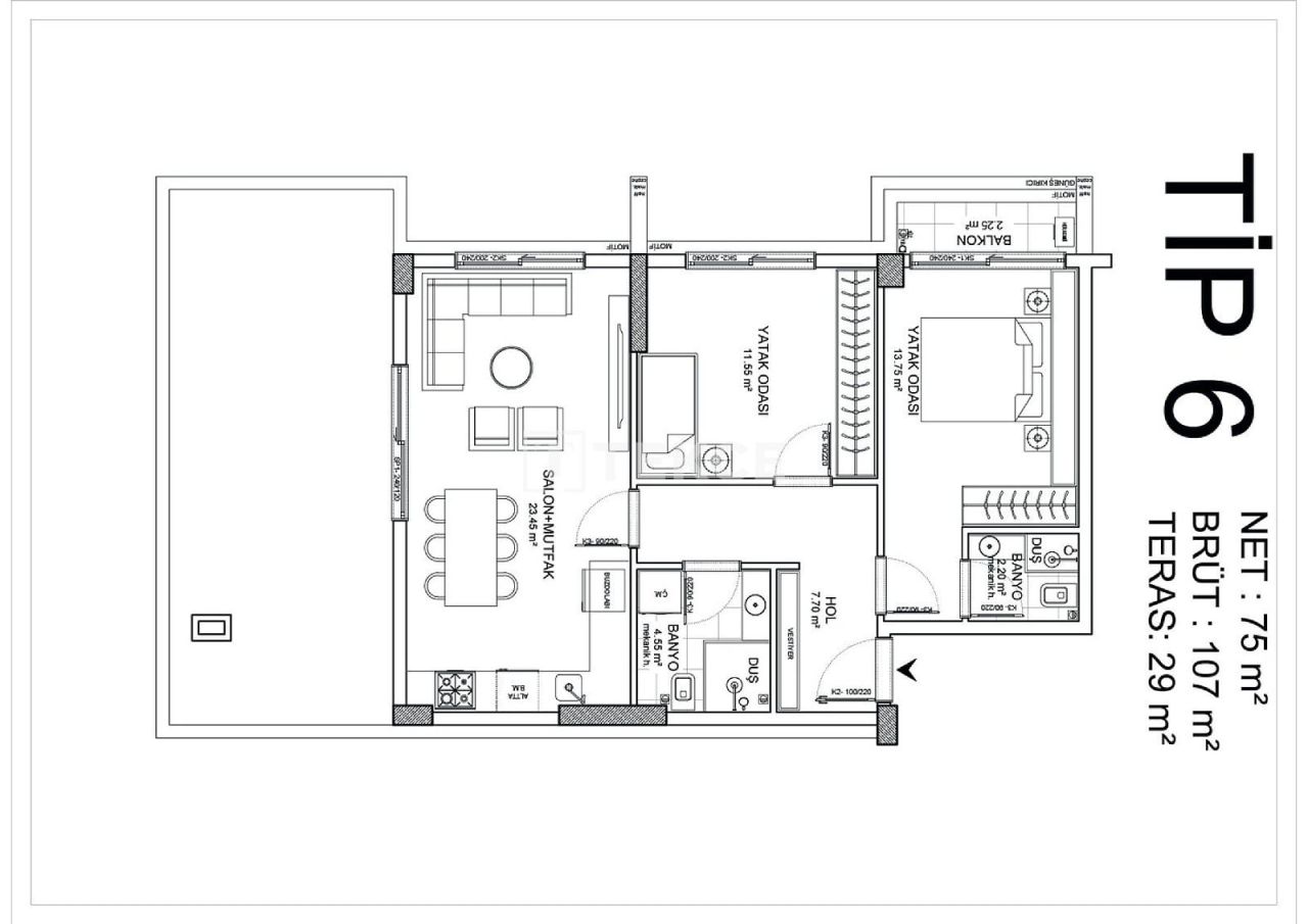 Апартаменты в Анталии, Турция, 158 м² - фото 16