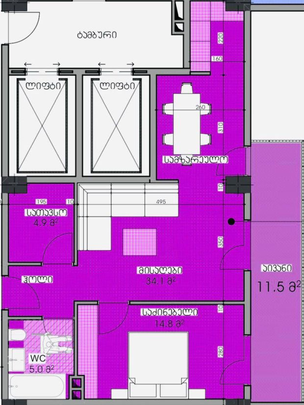 Квартира в Тбилиси, Грузия, 68 м² - фото 5