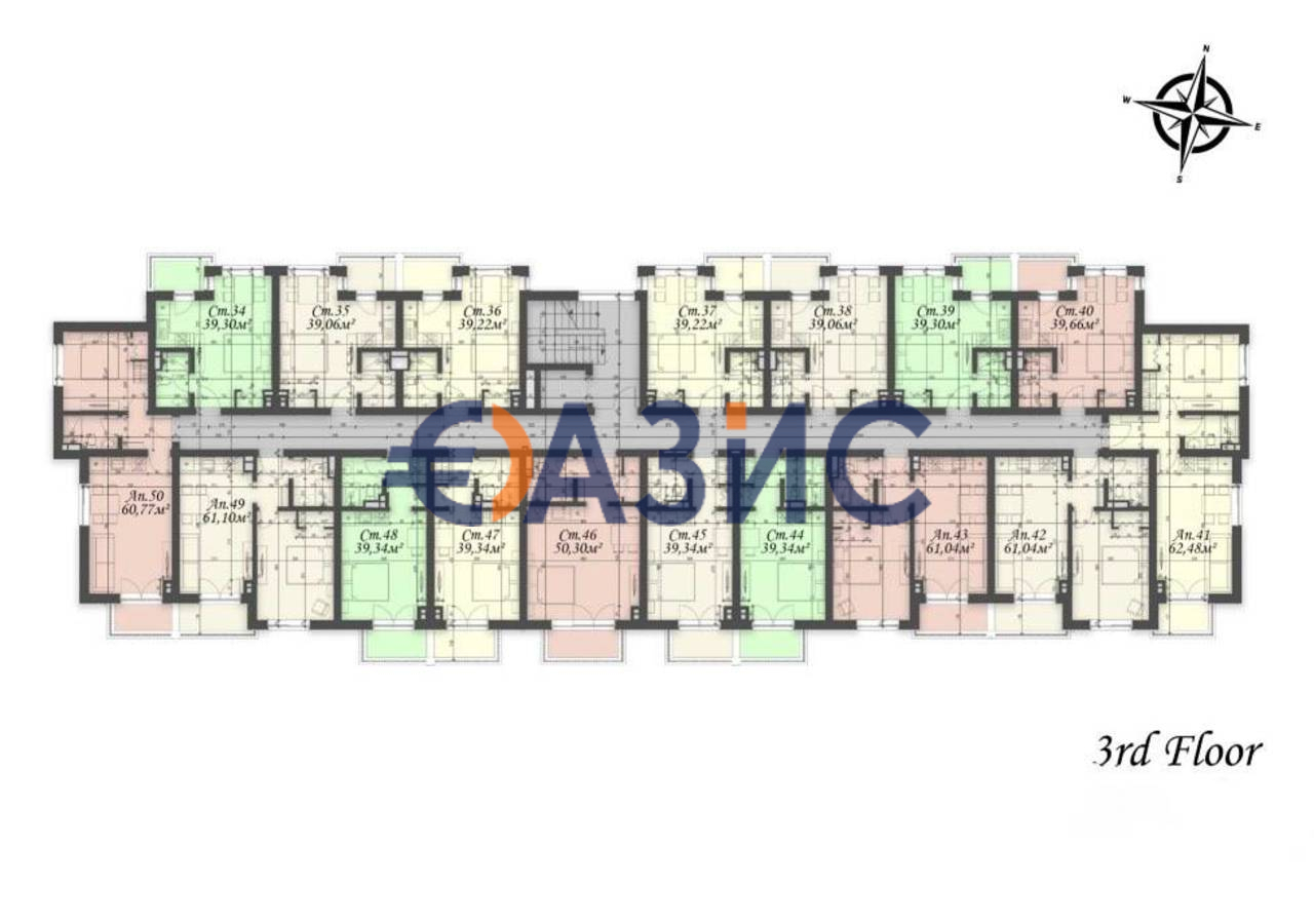 Апартаменты на Солнечном берегу, Болгария, 39.7 м² - фото 12