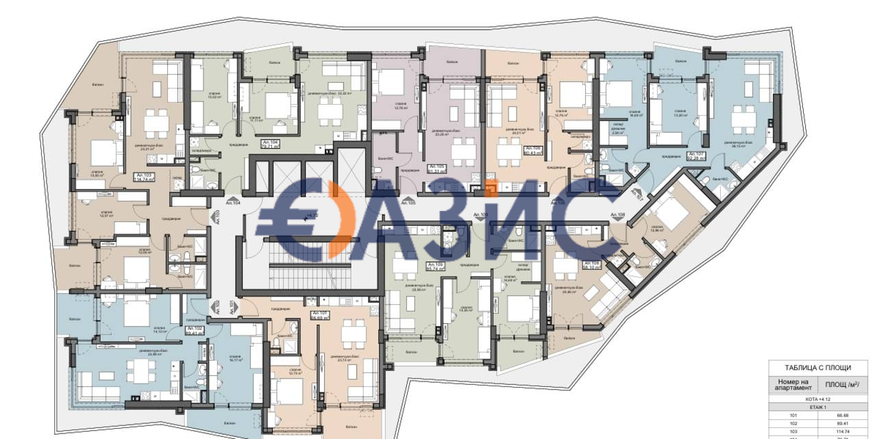 Апартаменты в Бургасе, Болгария, 71.7 м² - фото 19