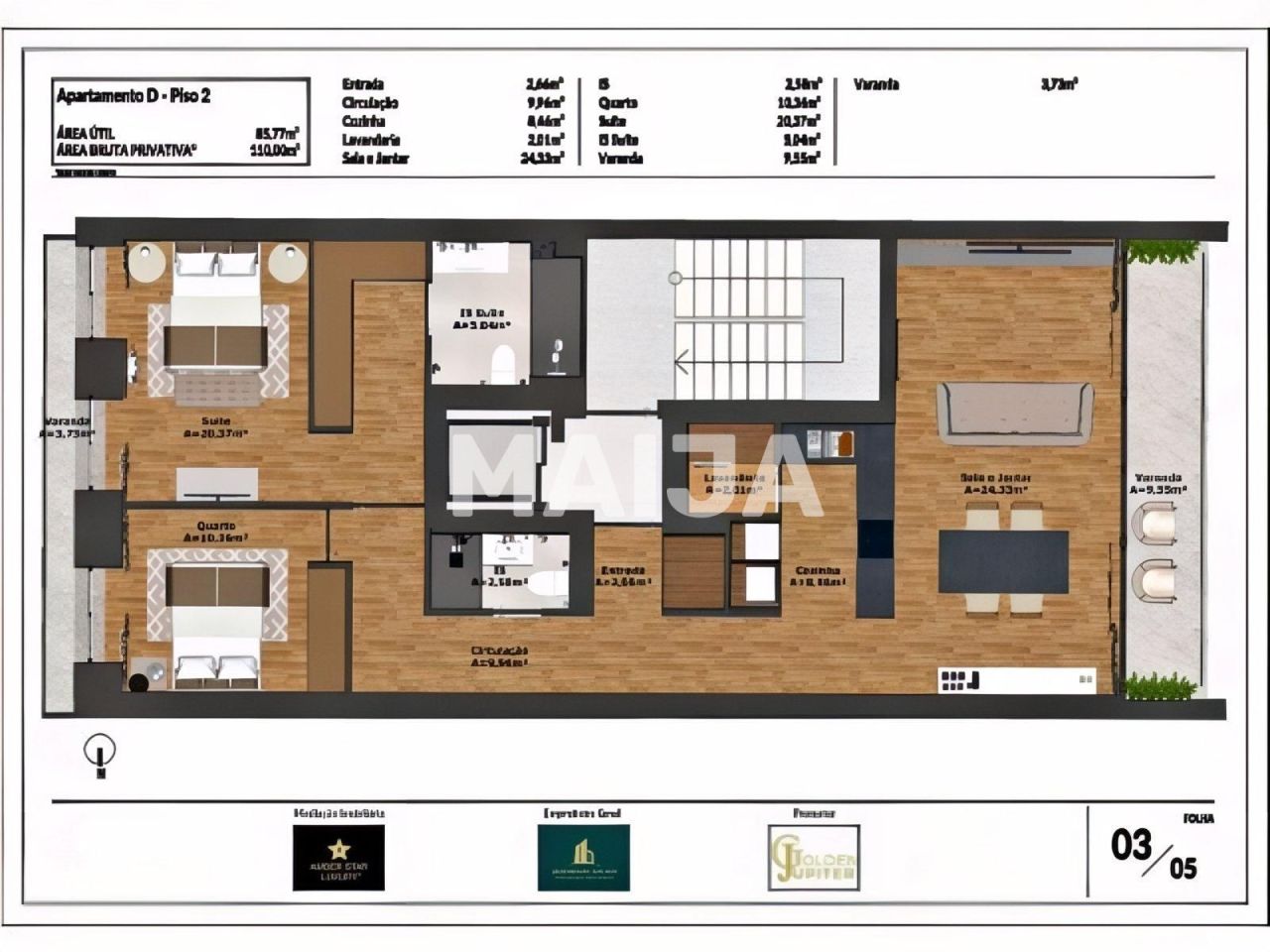 Апартаменты в Порту, Португалия, 85.77 м² - фото 15