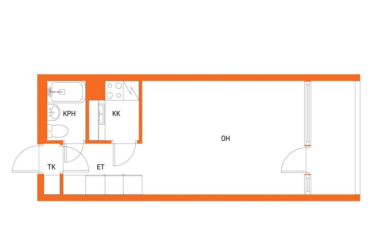 Квартира в Иисалми, Финляндия, 29 м² - фото 2