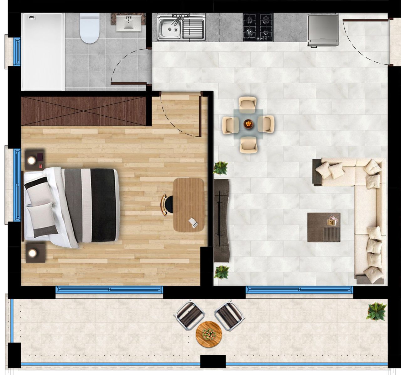 Квартира в Искеле, Кипр, 57 м² - фото 7