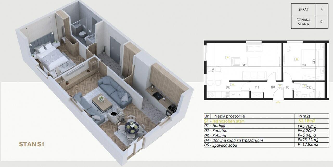 Квартира в Будве, Черногория, 30 м² - фото 4