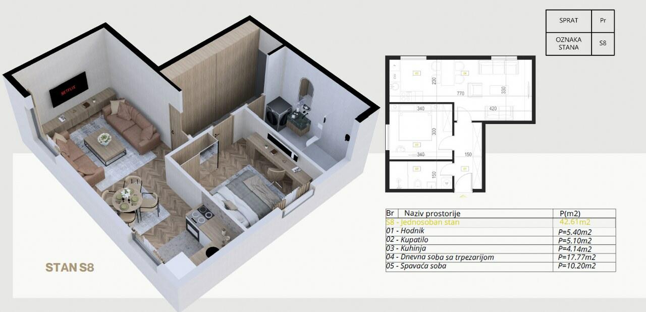 Квартира в Будве, Черногория, 30 м² - фото 5