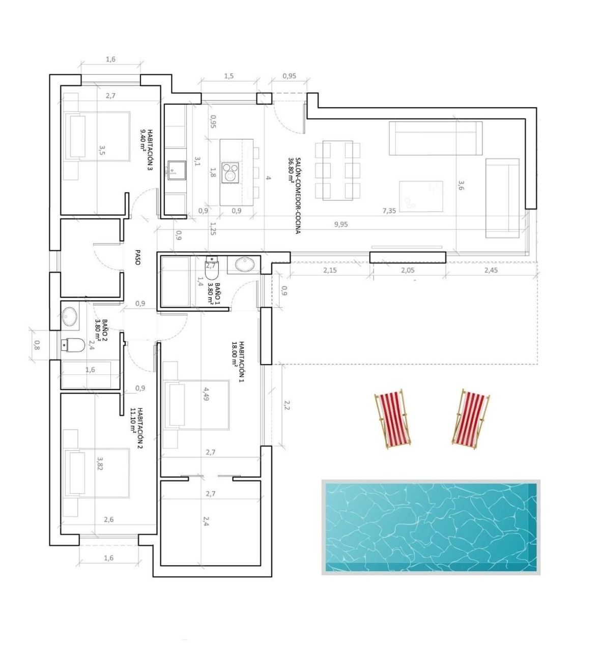 Вилла в Ондон-де-лас-Ньевес, Испания, 129 м² - фото 10