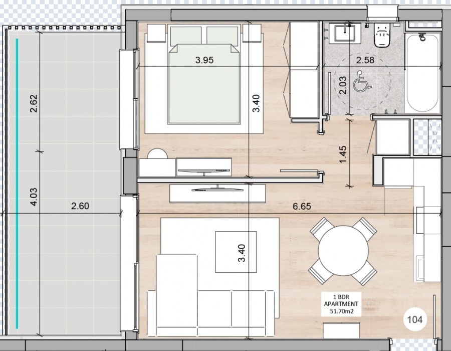 Апартаменты в Лимасоле, Кипр, 108 м² - фото 7
