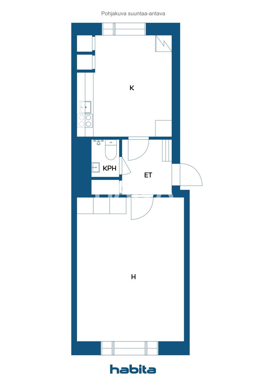 Апартаменты в Тампере, Финляндия, 36.5 м² - фото 2